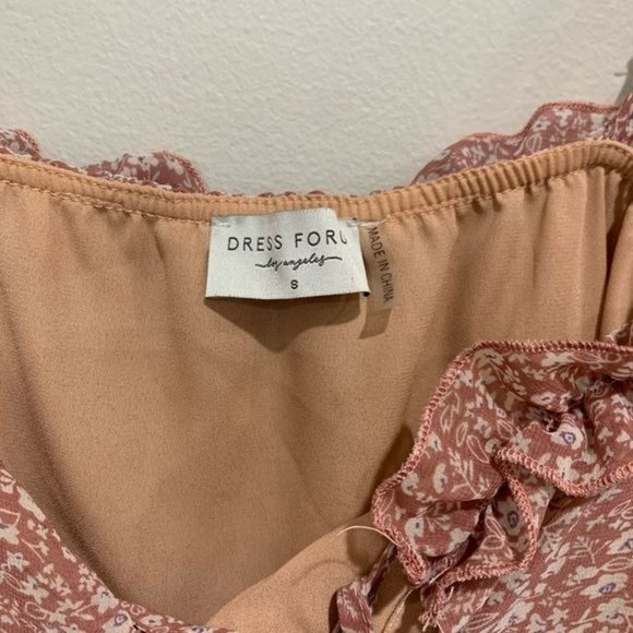 Dress Forum Danity Floral Print Sleeveless Mini Dress Mauve Size Small - Picture 3 of 7